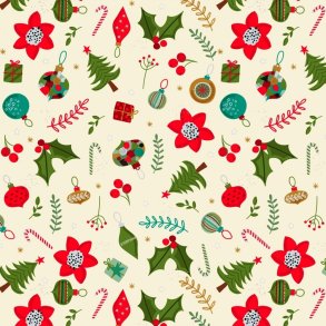 Julepatchworkstof - Wonderful christmas