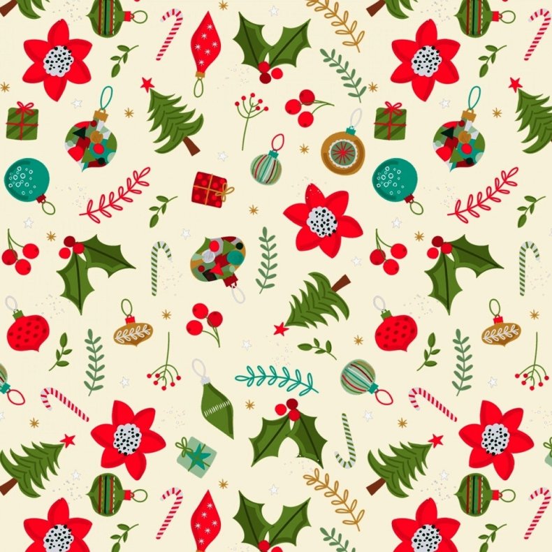 Julepatchworkstof - Wonderful christmas