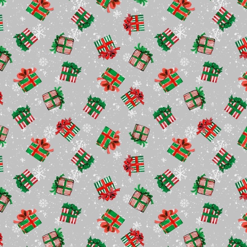 Julepatchworkstof - Gift toss - Gray