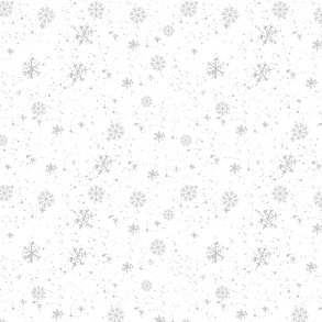 Julepatchworkstof - Snowfall - White