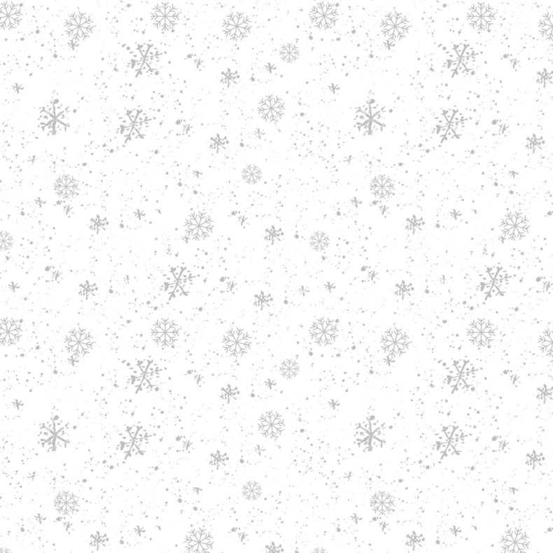 Julepatchworkstof - Snowfall - White