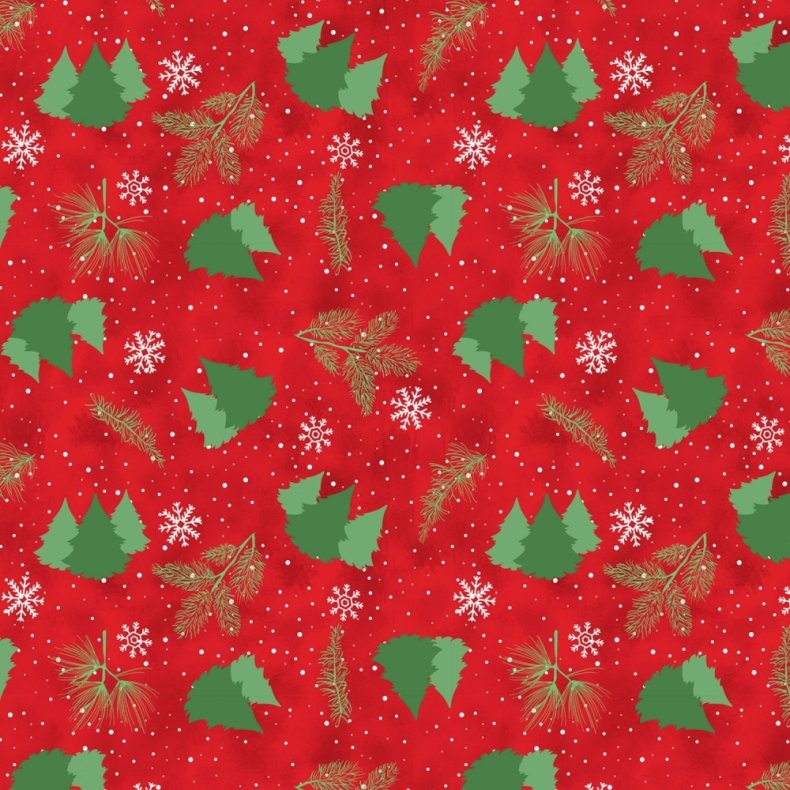 Julepatchworkstof - Red tree toss