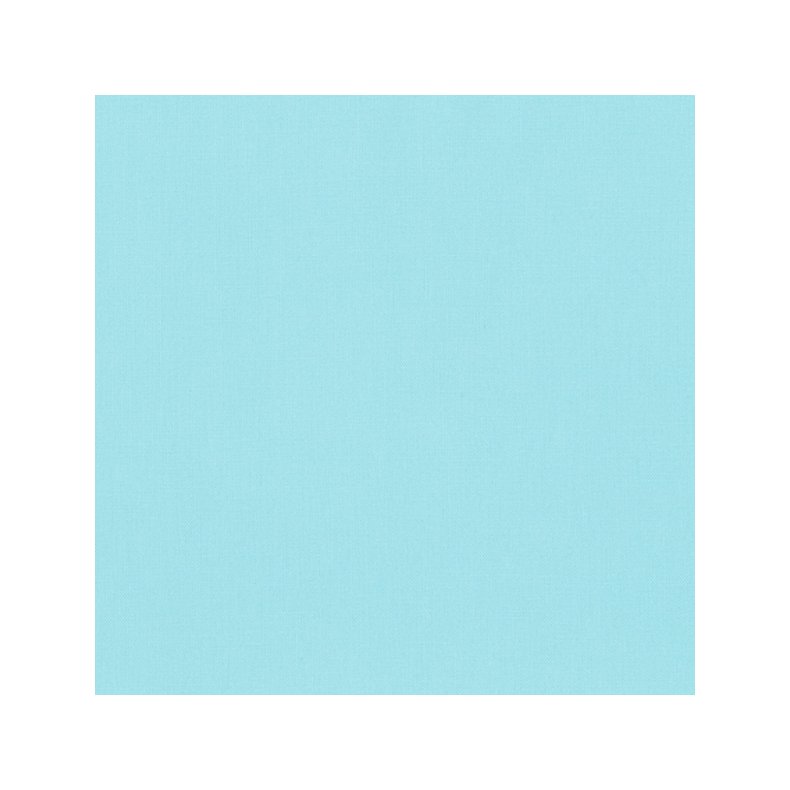 Ensfarvet patchworkstof - Kona Aqua #1005
