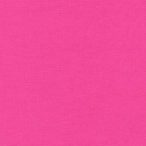Ensfarvet patchworkstof - Kona Bright Pink #1049