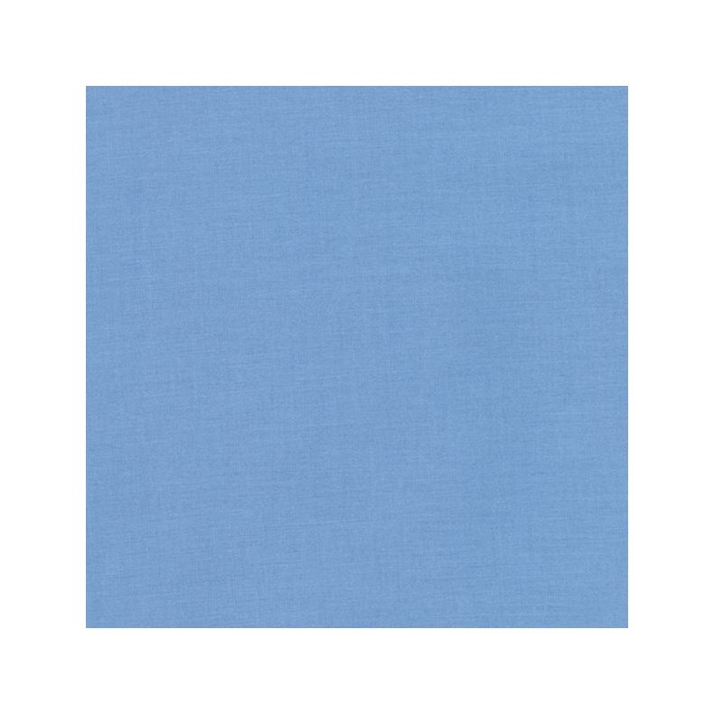 Ensfarvet patchworkstof - Kona Candy Blue #1060