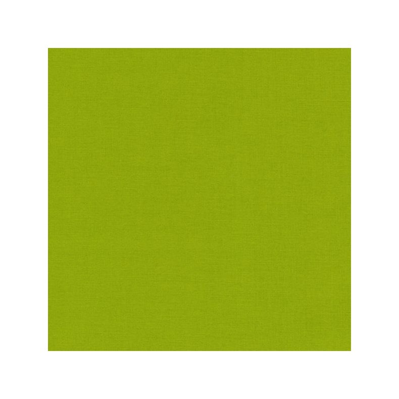 Ensfarvet patchworkstof - Kona Lime #1192