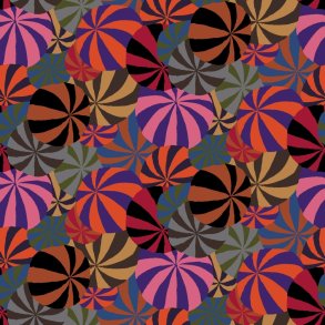 Kaffe Fassett Patchworkstof - Beach balls - Maroon