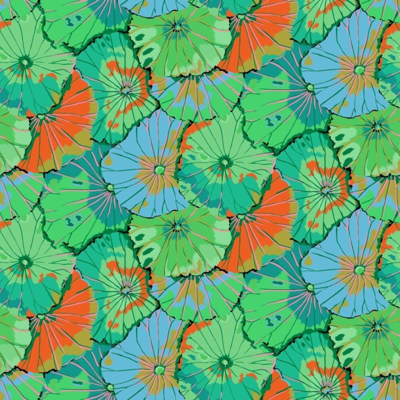 Kaffe Fassett Patchworkstof - Lotus - Emerald
