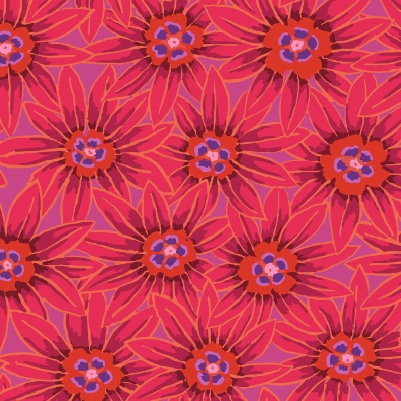 Kaffe Fassett Patchworkstof - Potentilla - Red