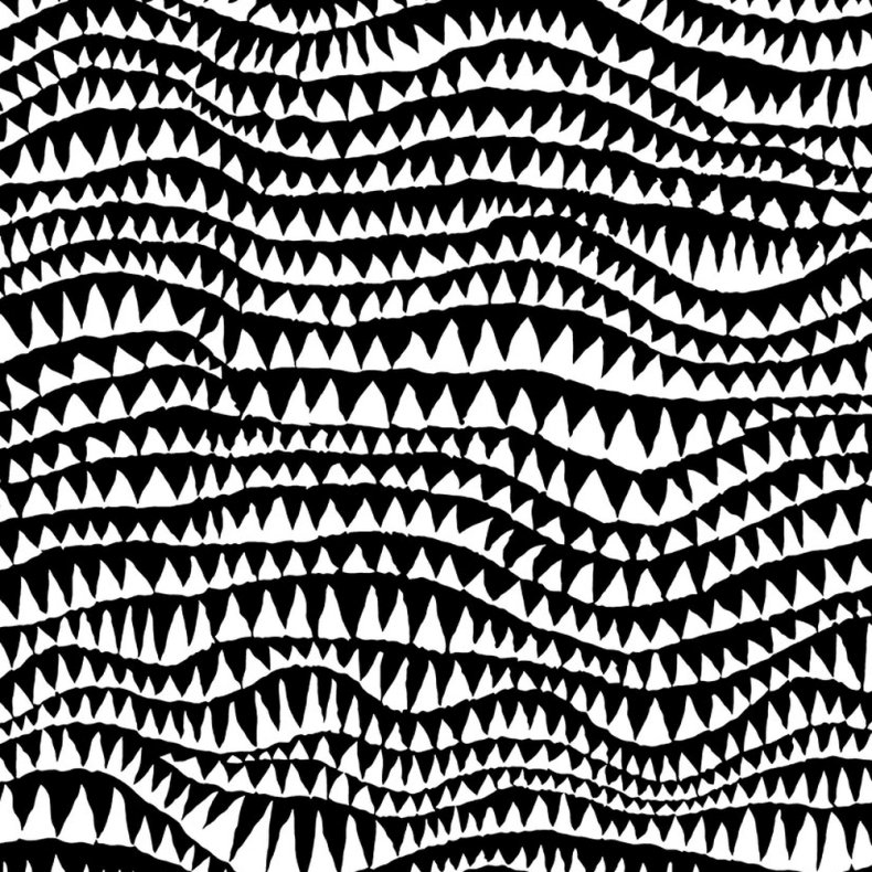 Kaffe Fassett Patchworkstof - Shark teeth - Black