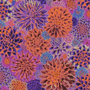 Kaffe Fassett Patchworkstof - House Leeks - Purple