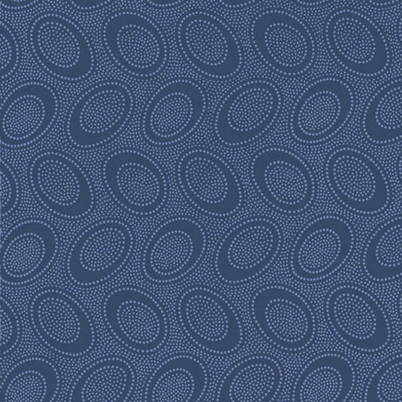 Kaffe Fassett Patchworkstof - Aboriginal dots - Denim