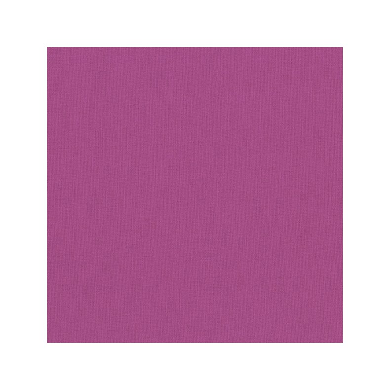 Ensfarvet patchworkstof - Kona Plum #1294