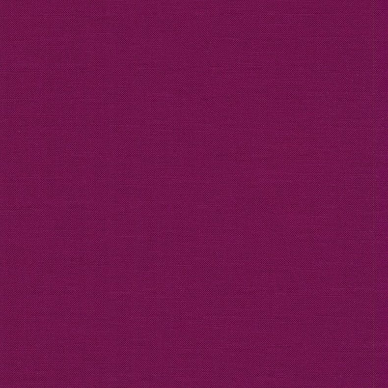 Ensfarvet patchworkstof - Kona Berry #1016