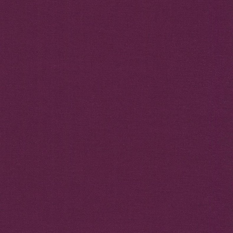 Ensfarvet patchworkstof - Kona Eggplant #1133
