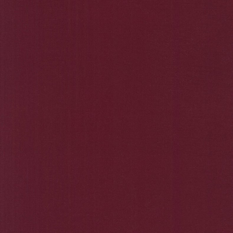 Ensfarvet patchworkstof - Kona Burgundy #1054
