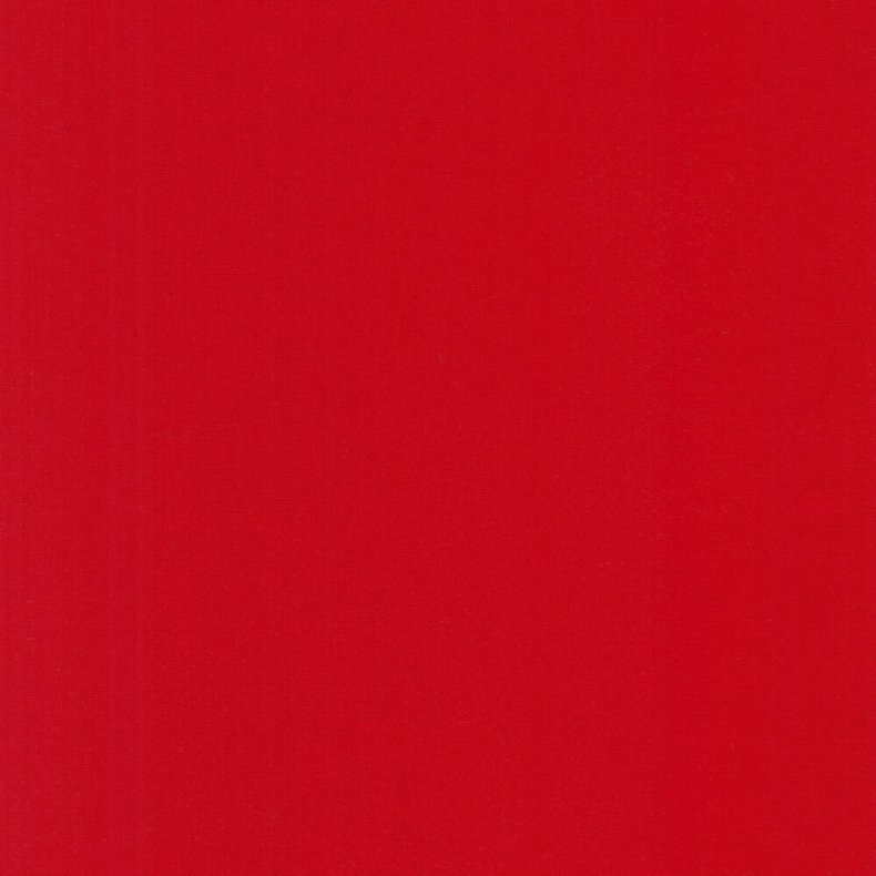 Ensfarvet patchworkstof - Kona Chinese Red #1480