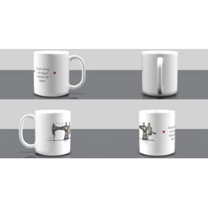 Krus med symotiv - Symaskine