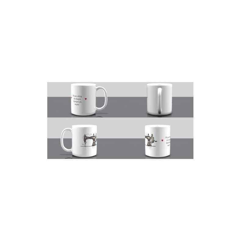 Krus med symotiv - Symaskine