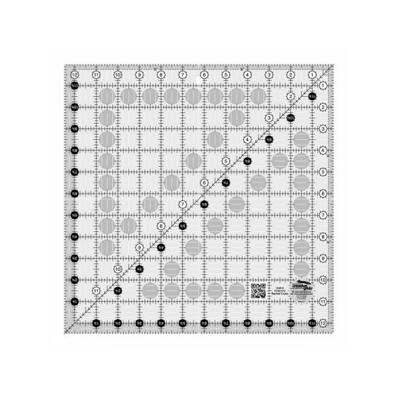 Patchworklineal - Kvadratisk 12� Inch