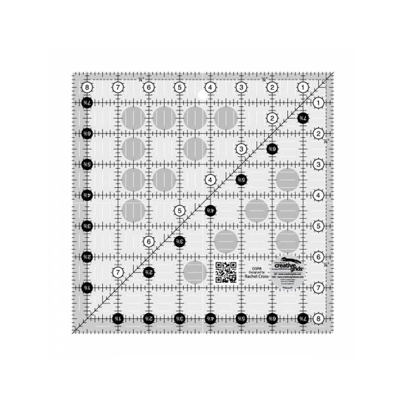 Patchworklineal - Kvadratisk 8� Inch
