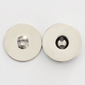 Magnetknap til p�syning 18mm - S�lv