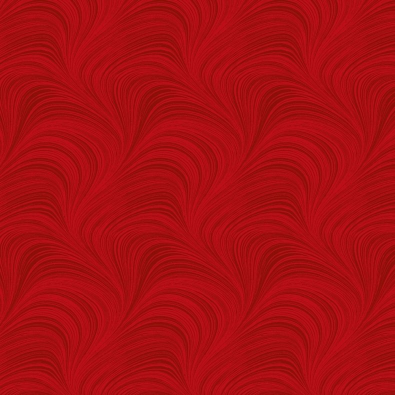 Bagside flannelstof - Red wave