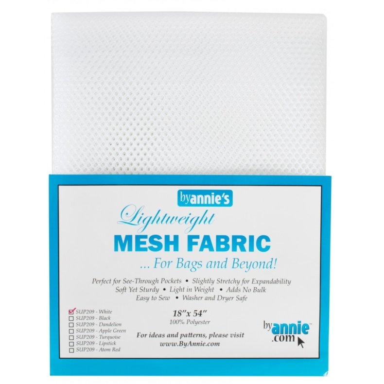 Mesh Stof til tasker - White 18 x 54 inch