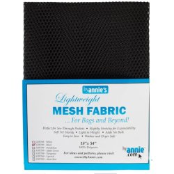 Mesh stof til tasker - Sort 18 x 54 inch