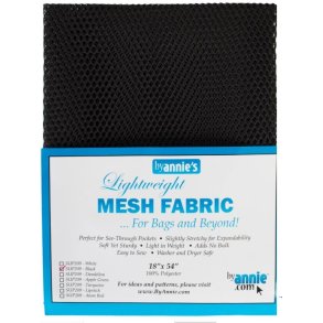 Mesh stof til tasker - Sort 18 x 54 inch