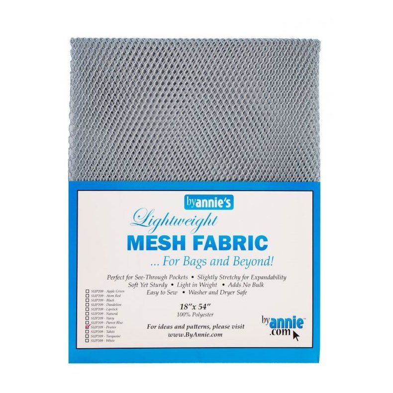 Mesh Stof til tasker - Pewter 18 x 54 inch