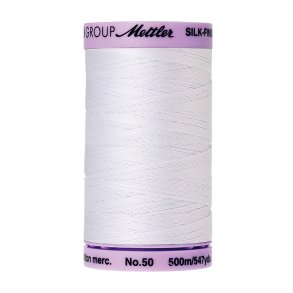 Silk Finish cotton 50 - 500m - Hvid