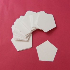 Patchwork pap - Femkant 2� cm - 100stk