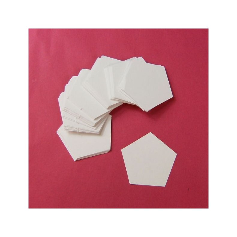 Patchwork pap - Femkant 2� cm - 100stk