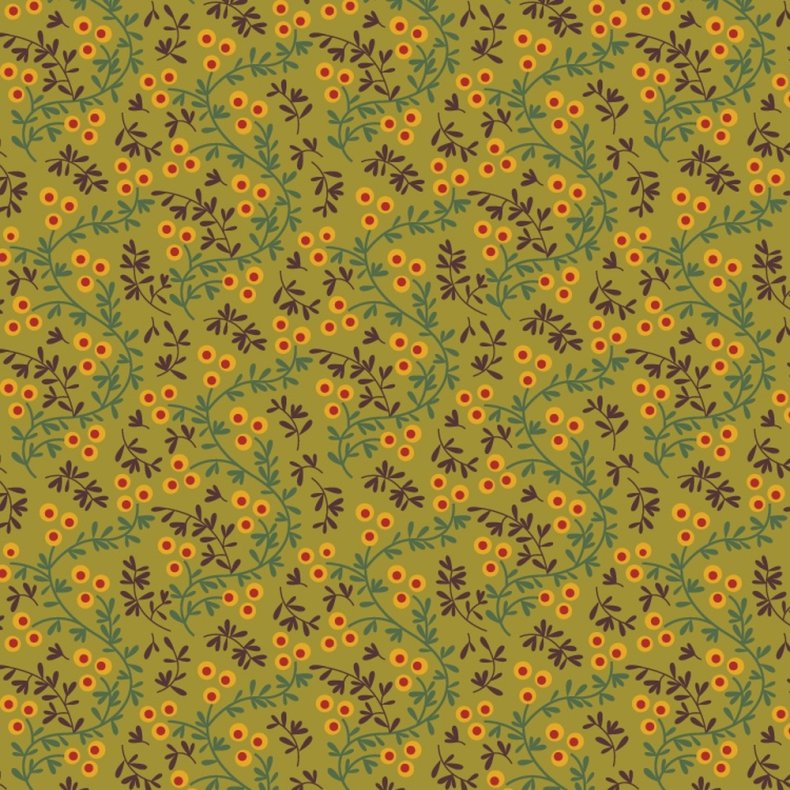 EQP Patchworkstof - Seaberry - Fern