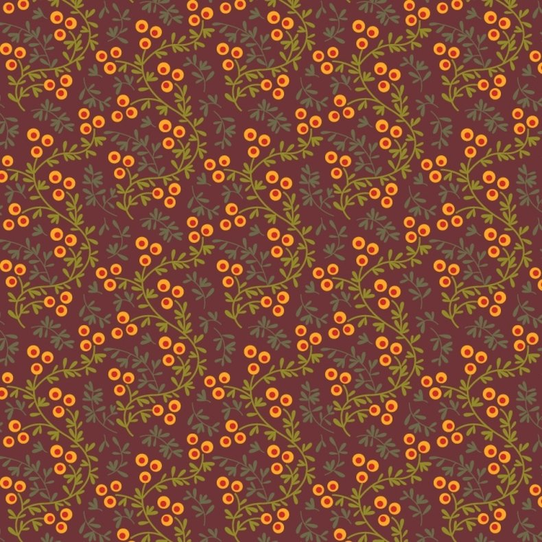 EQP Patchworkstof - Seaberry - Grape