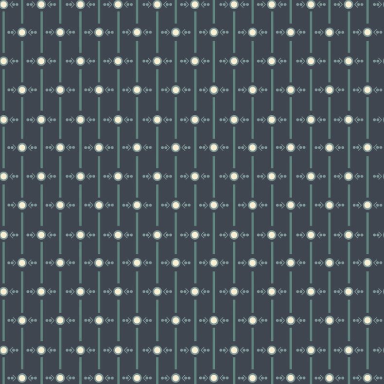 EQP Patchworkstof - Fast Forward - Winter Blue