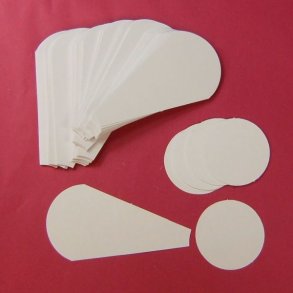 Patchwork Pap Dresden Plate Til 21cm Block  - 120stk