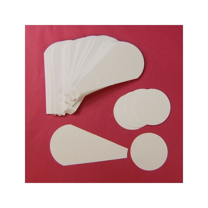 Patchwork Pap Dresden Plate Til 21cm Block  - 120stk