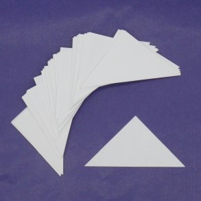 Patchwork pap - Trekant 6 x 8,5 cm - 100stk