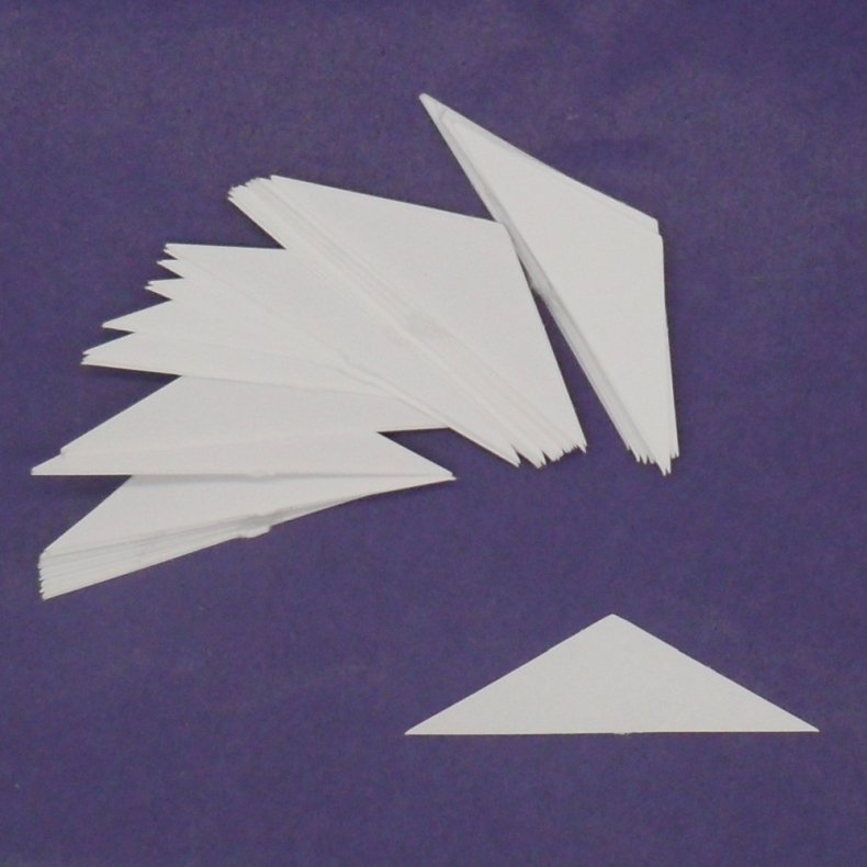 Patchwork pap - Halv rombe 60� 3,5 cm - 100stk