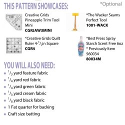 Patchwork M�nster - Mini Pineapple Bordl�ber