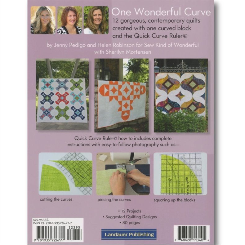 Patchworkbog - One Wonderfull Curve - 12 contemporary quilts