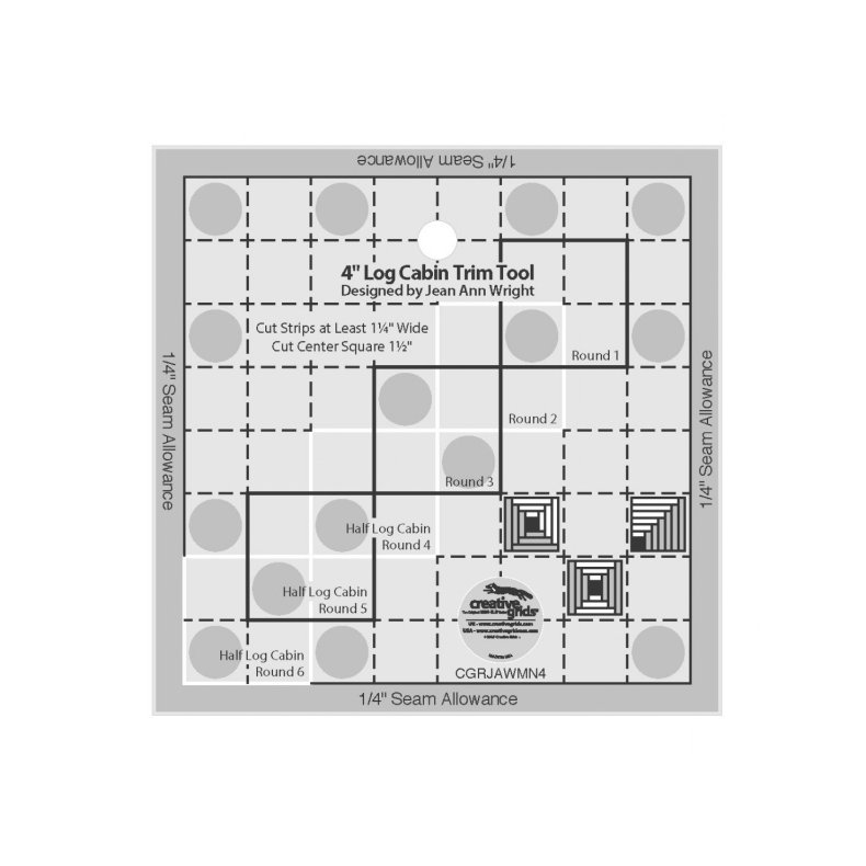 Patchworklineal - Log Cabin Trim Tool - 4inch