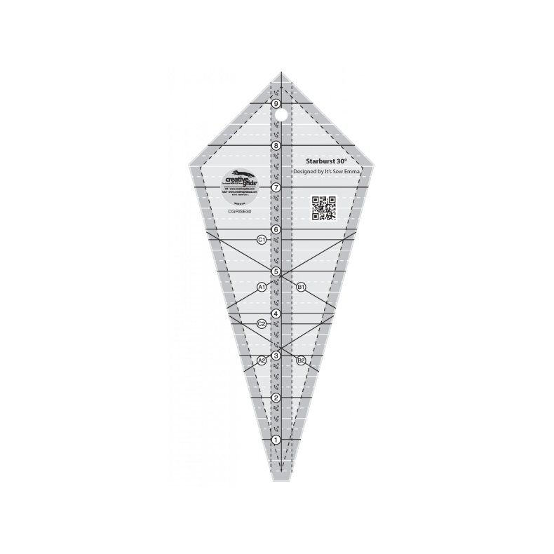 Patchworklineal - Starburst 30� Triangle ruler
