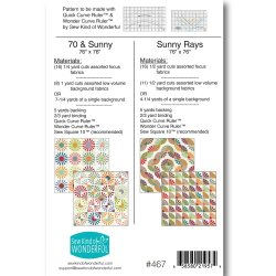 Patchworkm�nster til Wonder Curve lineal - 70 & Sunny / Sunny Rays