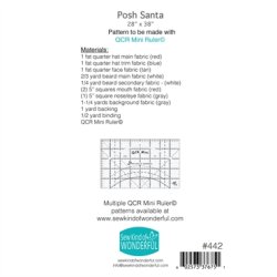 Patchworkm�nster til Mini Quick Curve lineal - Posh santa