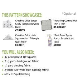 Patchwork M�nster - Scrap Crazy Bear Paw Quilt