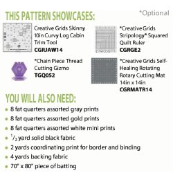 Patchwork M�nster - Silver and Gold t�ppe