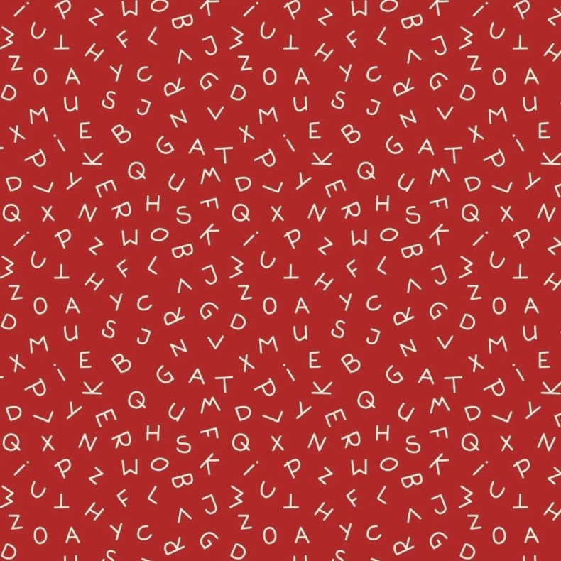 EQP Patchworkstof - ABC- Rosehip